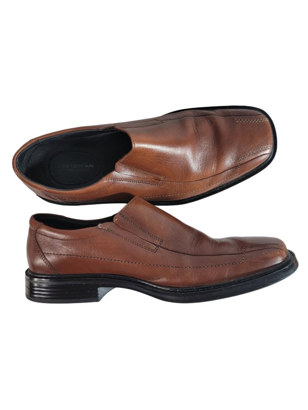 Bostonian Mens 2 Pod Comfort Brown Slip On Shoes #16729 Flexible Leather Loafer